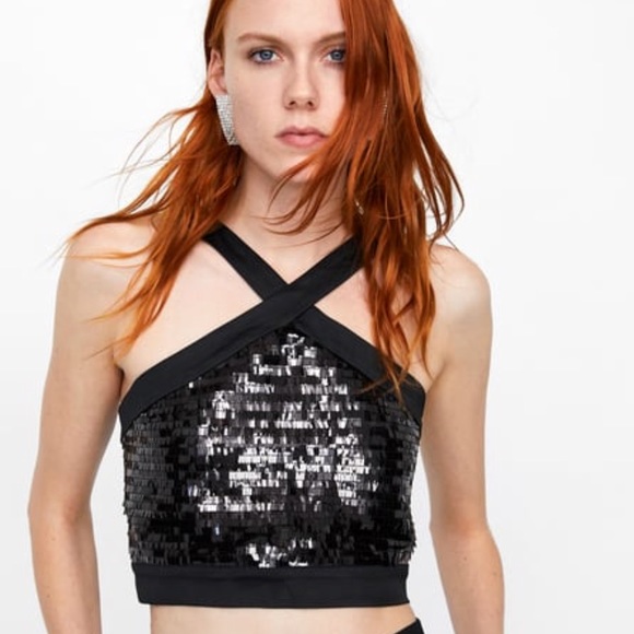 Zara Tops - NWT Zara sequin top size medium